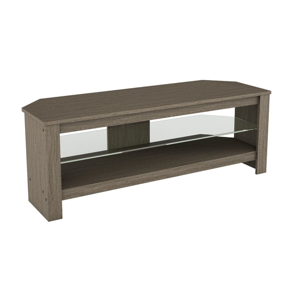 AVF CA115GREX-A TV Stand, Grey Oak with Glass Shelf, fits most TVs in these sizes  27, 32, 37, 39, 40, 42, 46, 47, 50, 55. For TVs with wide feet, please measure to assure fit.