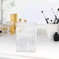 thumbnail image 4 of Organizador de cepillo de maquillaje Caja de almacenamiento de gran capacidad transparente con compartimento con encimera de tapa para tocador de baño, 4 of 5