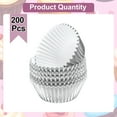 thumbnail image 3 of Uxcell 200 Count Silver Foil Muffins Cupcake Liners Standard Size Baking Cups, 3 of 6