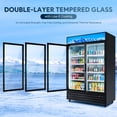 thumbnail image 6 of WILPREP Commercial Display Refrigerator, 40 cu ft 2 Glass Door Merchandiser Refrigerator with LED Lights, 52.4 in Upright Beverage Cooler for Restaurants Retail Stores, ETL & ETL Sanitation Listed, 6 of 8