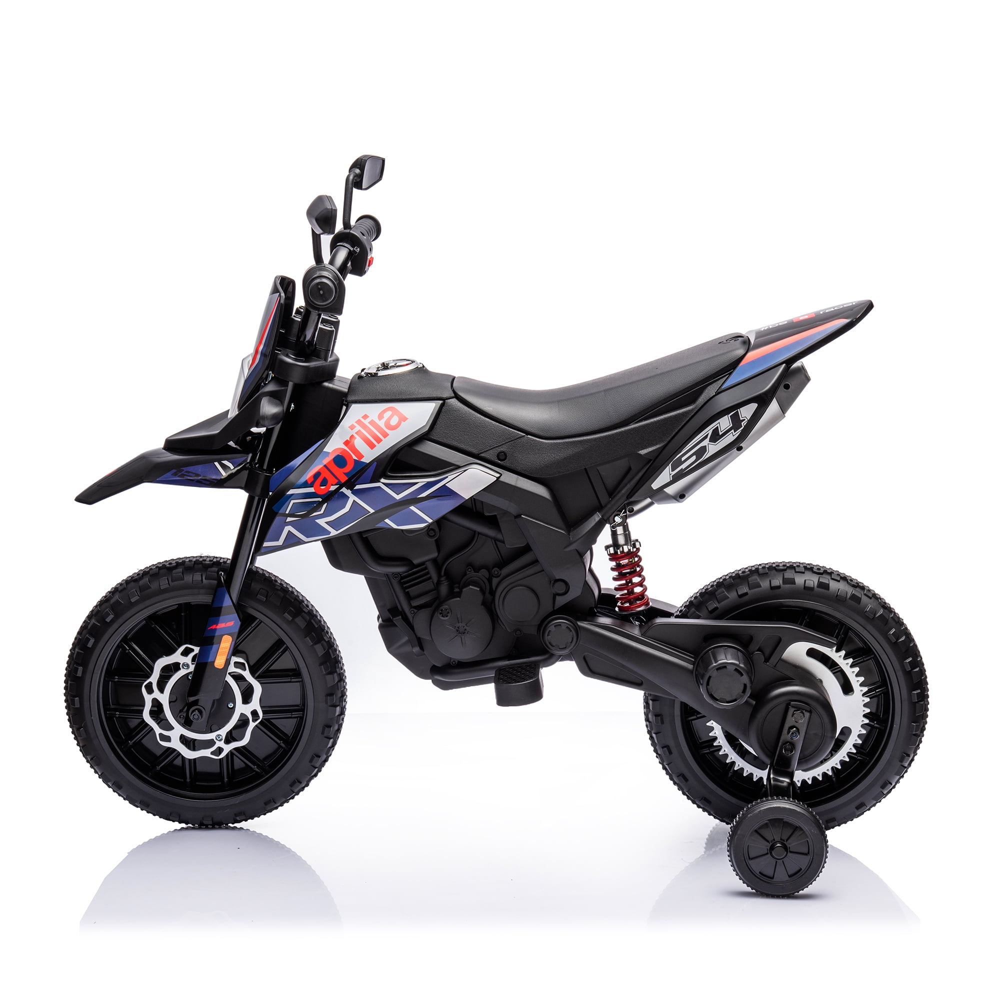 HNH 12V Electric Kid Dirt Bike for Boys, Battery Powered Motorcycle for Kids, Off Road Motorbike Toy 4Mph-Blue