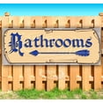 thumbnail image 1 of Bathrooms Arrow 13 oz Vinyl Banner With Metal Grommets, 1 of 4