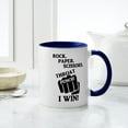 thumbnail image 4 of CafePress - Rock, Paper, Scissors, Throat Punch! I Win! Mugs - 11 oz Ceramic Mug - Novelty Coffee Tea Cup, 4 of 4