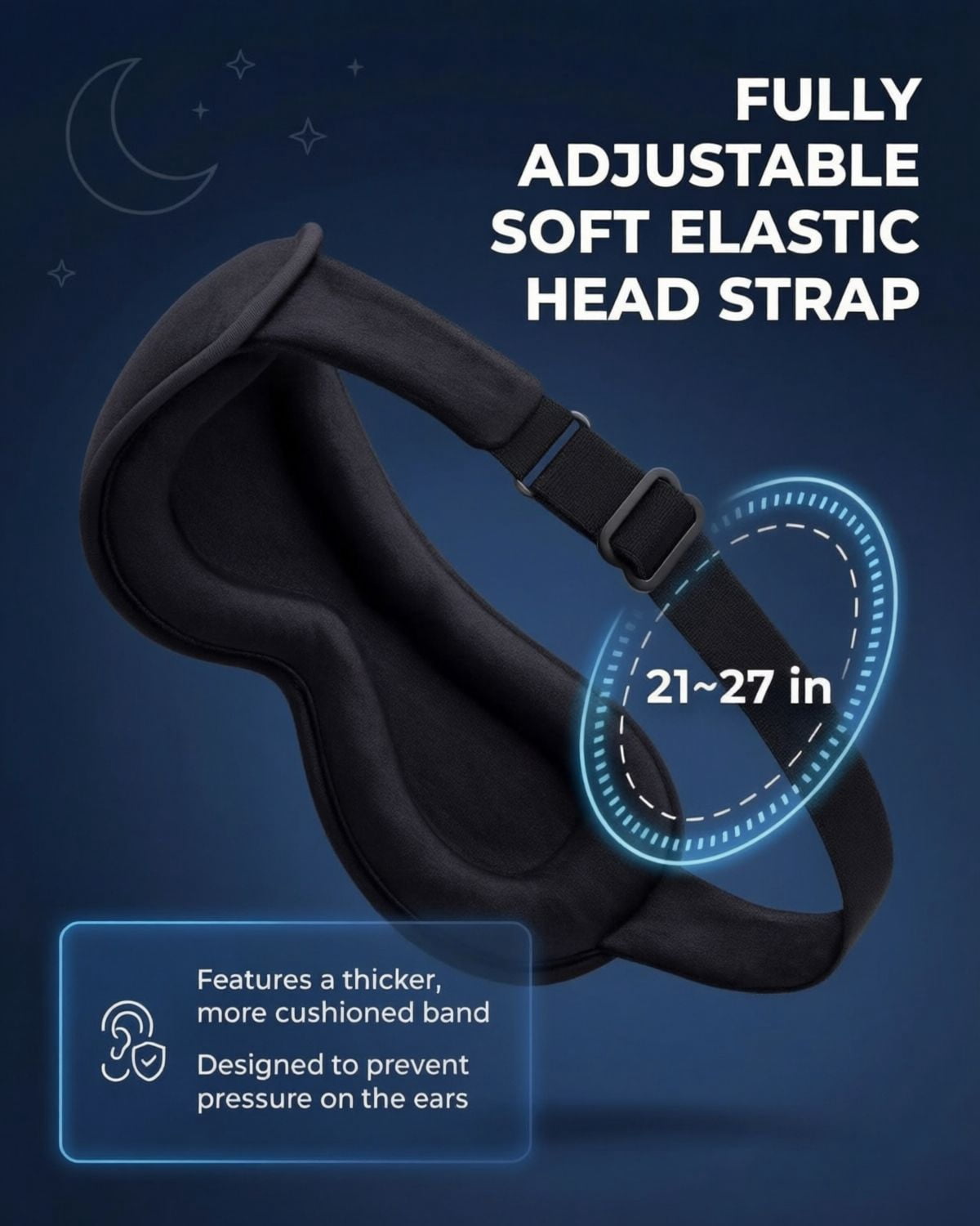 FACEMOON 2 Pack Weighted Sleep Mask – Gentle Pressure 99% Light Blocking | Memory Foam Zero Pressure Comfort for Travel