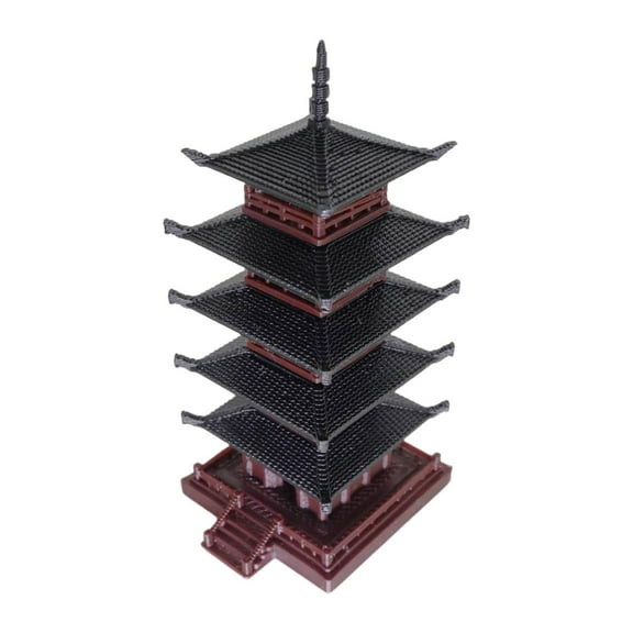 Pagoda Sculpture Aquarium Decor Mini Tower with Detailed ABS Construction for Micro Landscape Fish Tank Ornament