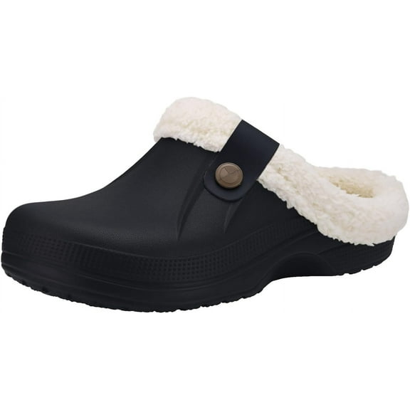 Women and Men Winter Slippers with Fuzzy Fleece Lining, Indoor Outdoor House Shoes with Anti-Slip Sole