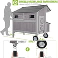 thumbnail image 3 of BUTINGLALE Chicken Coop Mobile Duck Coop with Super Large Wheels Durable Hen House 48.6" Outdoor Rabbit Hutch with Nesting Box for 3-6 Chickens, 3 of 6