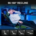 thumbnail image 2 of GTRACING Gaming Chair Office Chair PU Leather with Adjustable Headrest and Lumbar Pillow, Green, 2 of 10