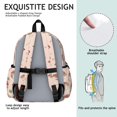 thumbnail image 5 of Mushroom and Character Pink Pattern Cute School Backpack with Padded Back and Adjustable Shoulder Straps 13.4"x11"x4.7", 5 of 5