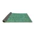 thumbnail image 2 of Ahgly Company Indoor Round Oriental Turquoise Blue Industrial Area Rugs, 4' Round, 2 of 4