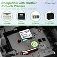 thumbnail image 2 of NineLeaf 50 Pack Compatible for Brother P-touch TZe-241 TZe241 TZ-241 TZ241 18mm White Laminated Label Tape 0.7" x 26.2 ft (18mm x 8m), 2 of 8