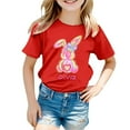 thumbnail image 3 of JAJAHO Girls Easter Shirts Bunny T-Shirt Graphic Short Sleeve Crew Neck Tees 3-13 Years Summer Soft Tops, 3 of 3