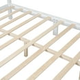 thumbnail image 6 of iRerts Wood Full Size Platform Bed Frame, Full Bed Frame with Headboard and Wooden Slat Support, Retro Bed Frame Full Size No Box Spring Needed, Easy Assembly, White, 6 of 9
