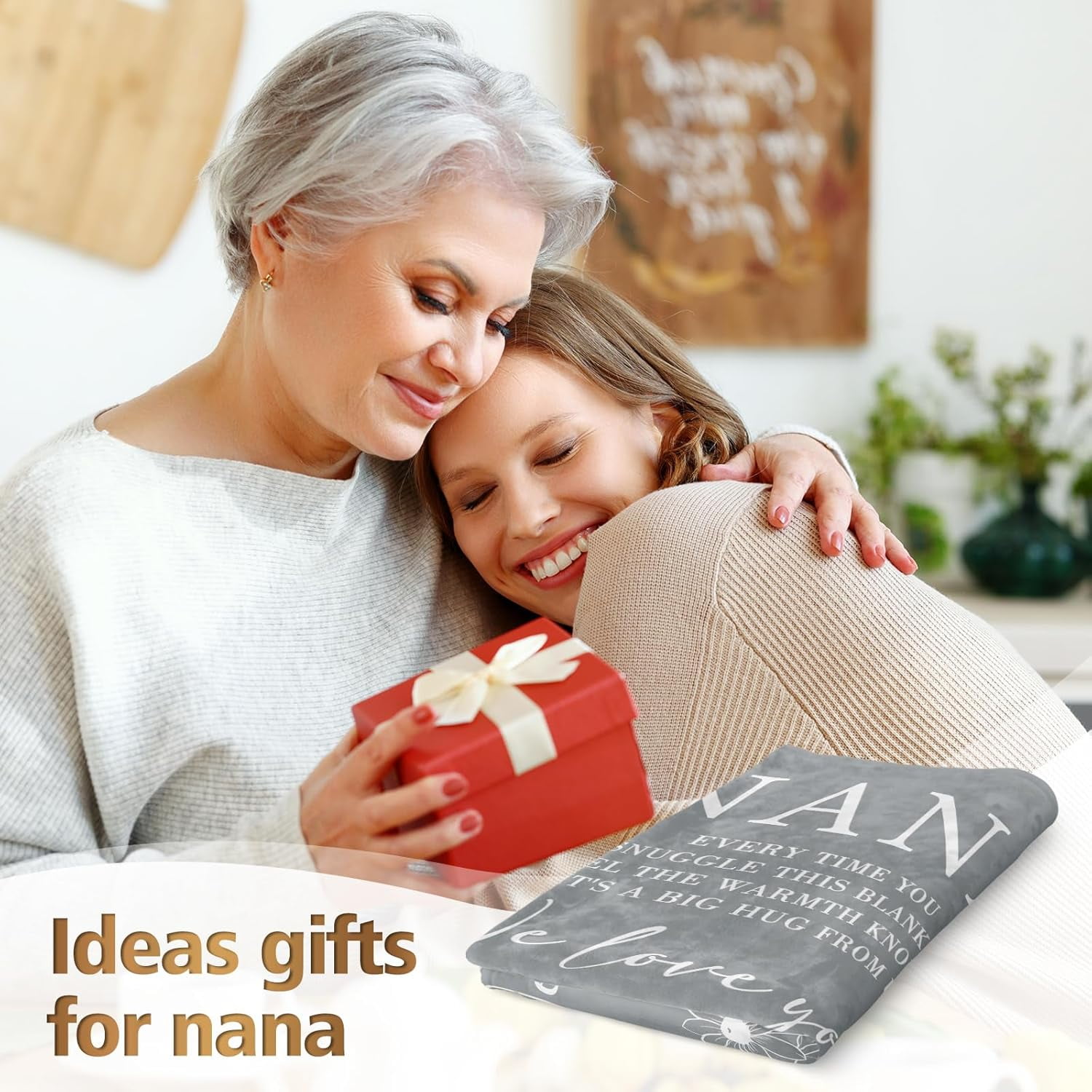 Nana Gifts, Gifts for Nana Blanket, Nana Birthday Gift from Grandkids, to My Nana Grandma Throw Blanket