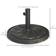 thumbnail image 3 of Outsunny Base de Parasol de Patio en Résine Robuste de 40 lb pour l'Extérieur, Bronze, 3 of 10