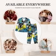thumbnail image 7 of Honeii Goal Time print Women's Pajama Sets Long Sleeve Button Down Sleepwear Nightwear Soft Pjs Lounge Sets-X-Large, 7 of 7