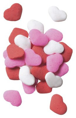 12 LARGE HEARTS WHITE & PINKS VALENTINES WEDDING EDIBLE ICING CAKE TOPPERS