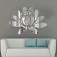 thumbnail image 5 of nipocaio 3D Lotus Acrylic Removable Mirror Wall Sticker Eco-Friendly Sticker for Bedroom, Bathroom (Silver), 5 of 5