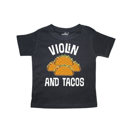 

Inktastic Violin And Tacos Funny Music Gift Toddler Boy or Toddler Girl T-Shirt