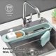 thumbnail image 4 of Almacenamiento Fregadero Estante Telescópico Drenador Drenador Gran Capacidad Organizador PP Cocina Lavavajilla Colgante Colgante Para Rags Sponge Toalla Gris Scienceny  HA009838-01B, 4 of 6