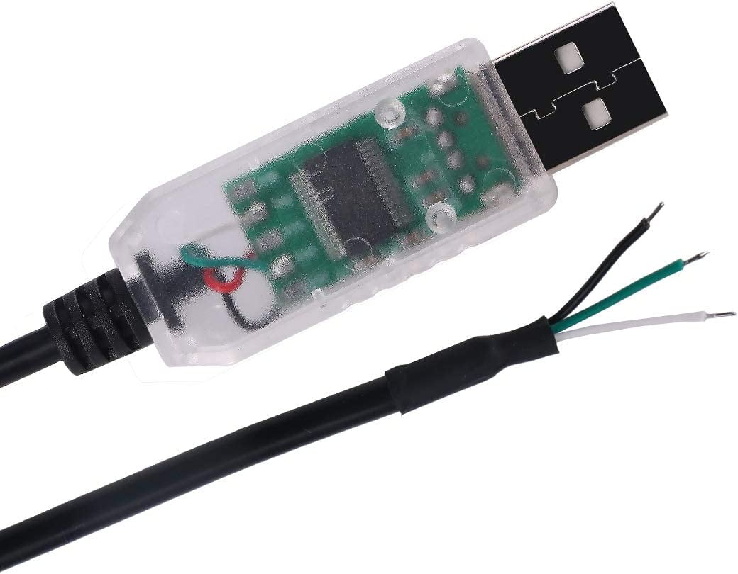 6FT USB to RS232 3 Pin Serial Adapter Cable Wire End FTDI Chip (3 Pin