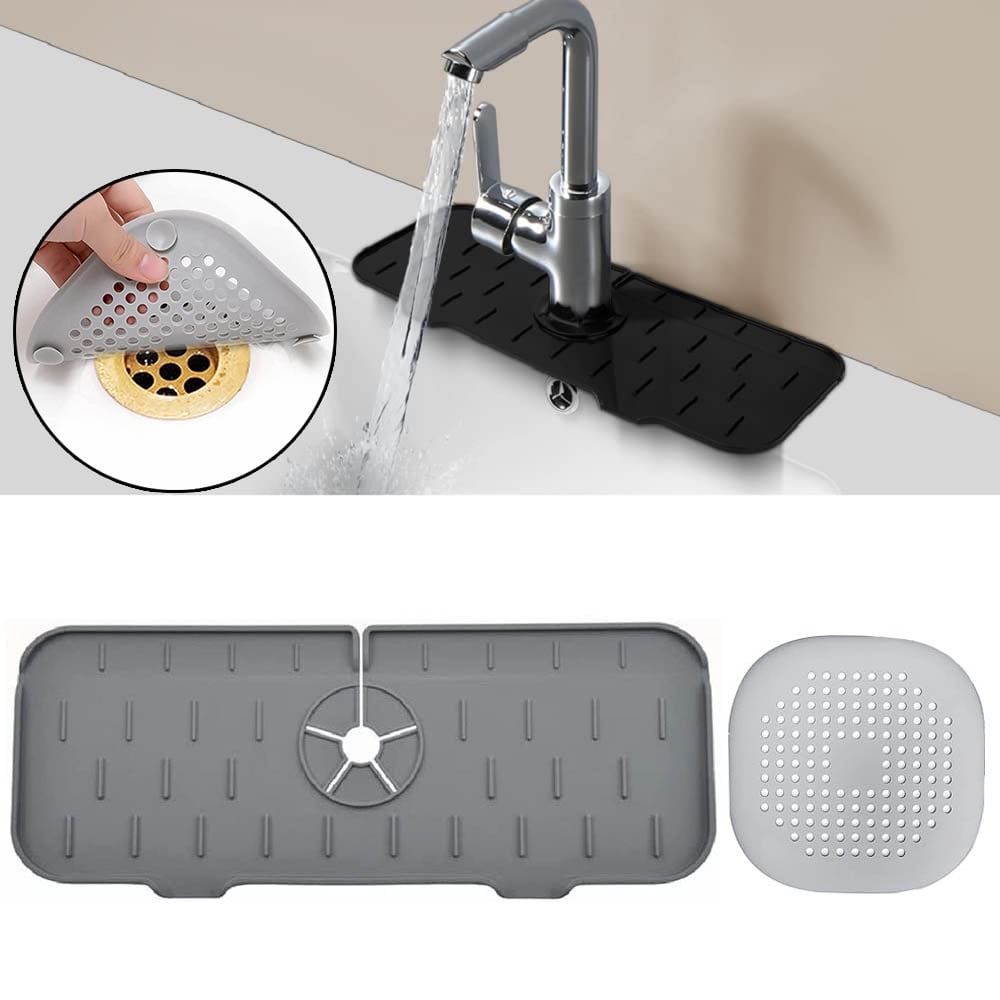 1pc Silicone Water Tap Drain Pad, Kitchen Sink Splash Proof