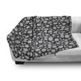 thumbnail image 3 of Black and White Soft Flannel Fleece Blanket, Abstract Yarn Balls Thread Motifs and Dots Boho Style Knitting Concept, Cozy Plush for Indoor and Outdoor Use, 70" x 90", Black and White, by Ambesonne, 3 of 6
