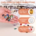 thumbnail image 3 of Uxcell 50Pcs Oval Pointed Back Rhinestone, 13 x 18 mm Oval Faceted Glass Rhinestone Gems Pointed Back Faceted Glass Beads for Jewelry Making DIY Crafts Shoes Crystal, Golden Yellow, 3 of 7