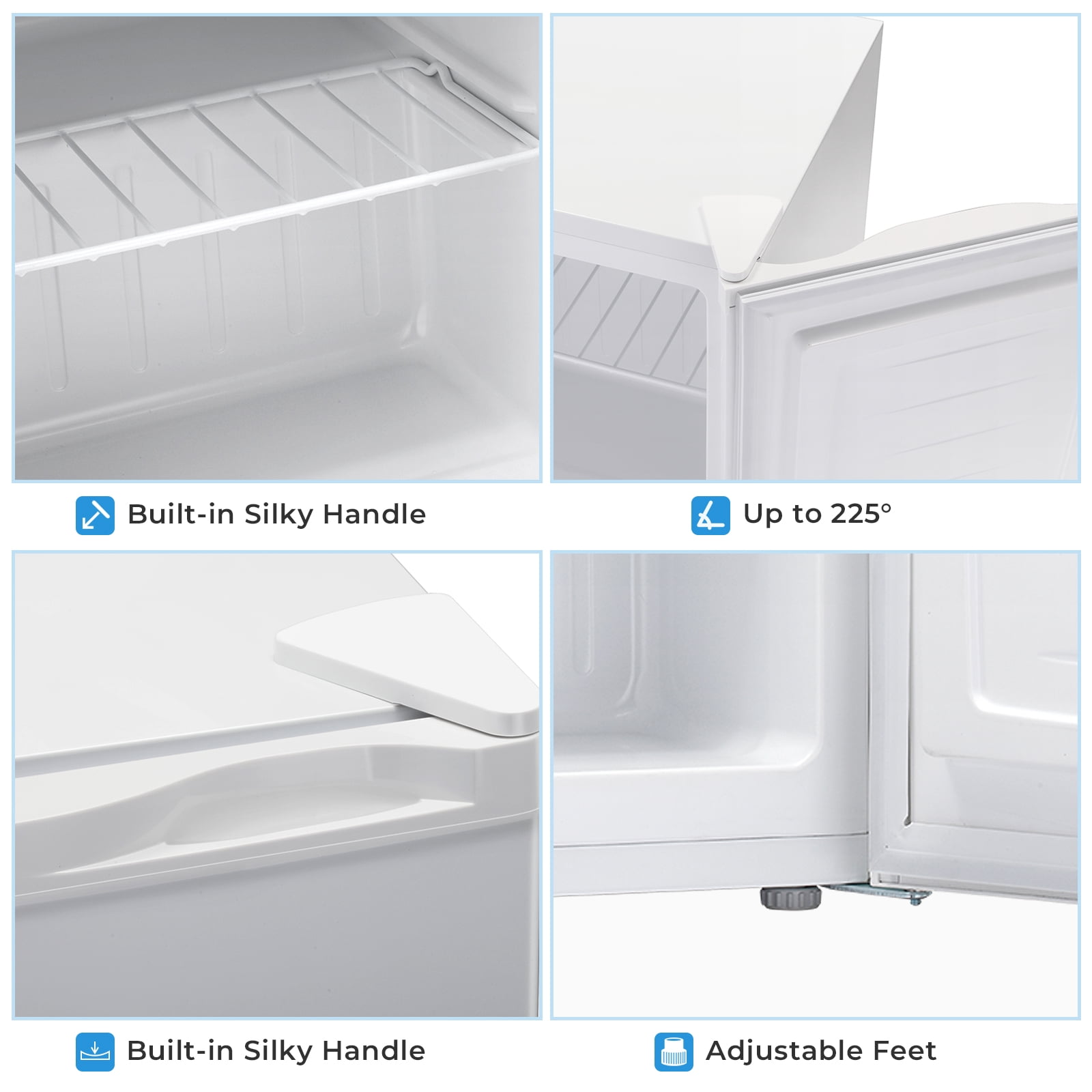 WAA 1.6 Cu ft Compact Single Door Refrigerator,Energy Efficient,Reversible Door,for Home/Office/Dorm,White