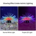 thumbnail image 5 of Deago Aquarium Imitative Rainbow Sea Urchin Ball Artificial Silicone Ornament with Glowing Effect for Fish Tank Landscape Decoration (Purple), 5 of 10