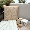 thumbnail image 3 of The HomeCentric Euro Sham Cover, Beige Euro Sham Covers Pack of 2, 26x26 inch (65x65 cm) Linen European Pillow Shams, Sea Urchins, Pearl, Beach Style Euro Pillow Covers Easter - Sea Urchin, 3 of 10