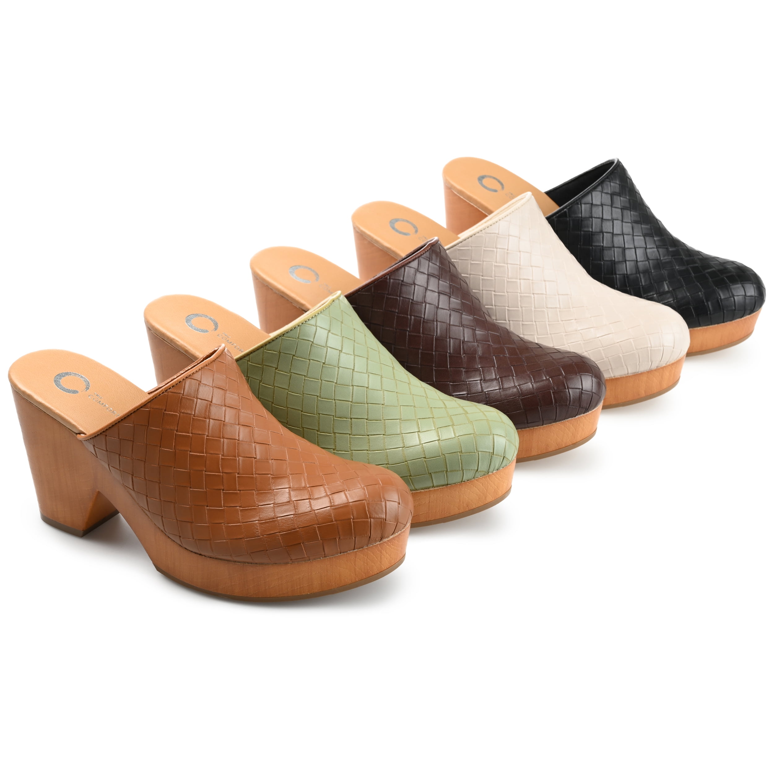 Journee Collection Womens Kelsy Mules Mid Block Heel Round Toe Pumps