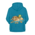 thumbnail image 2 of Chaqlin Frog Guitar Capybara Orange Girls Long Sleeve Hooded Pullover Lightweight with Pockets Trendy Comfy Top for Teens Fall Size 10-12, 2 of 7