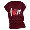 thumbnail image 1 of Birdeem Femmes Saint-Valentin Imprimé T - Mode Confortable Chemisiers Hauts pour Femme, 1 of 1