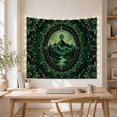 thumbnail image 5 of Mountain Landscape in Mandala Frame, Mystical Folk Art for Boho Decor Lovers, Nature Wall Art Housewarming Gift Tapestry Wall Hanging for Bedroom and Living Room, 5 of 7