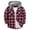 Vermilion, variant on UDAUDU Men's Flannel Hoodie Shirts Button Down Plaid Shirt Casual Long Sleeve Business Office Loose Fit Hoodie Shirts with Pocket XL