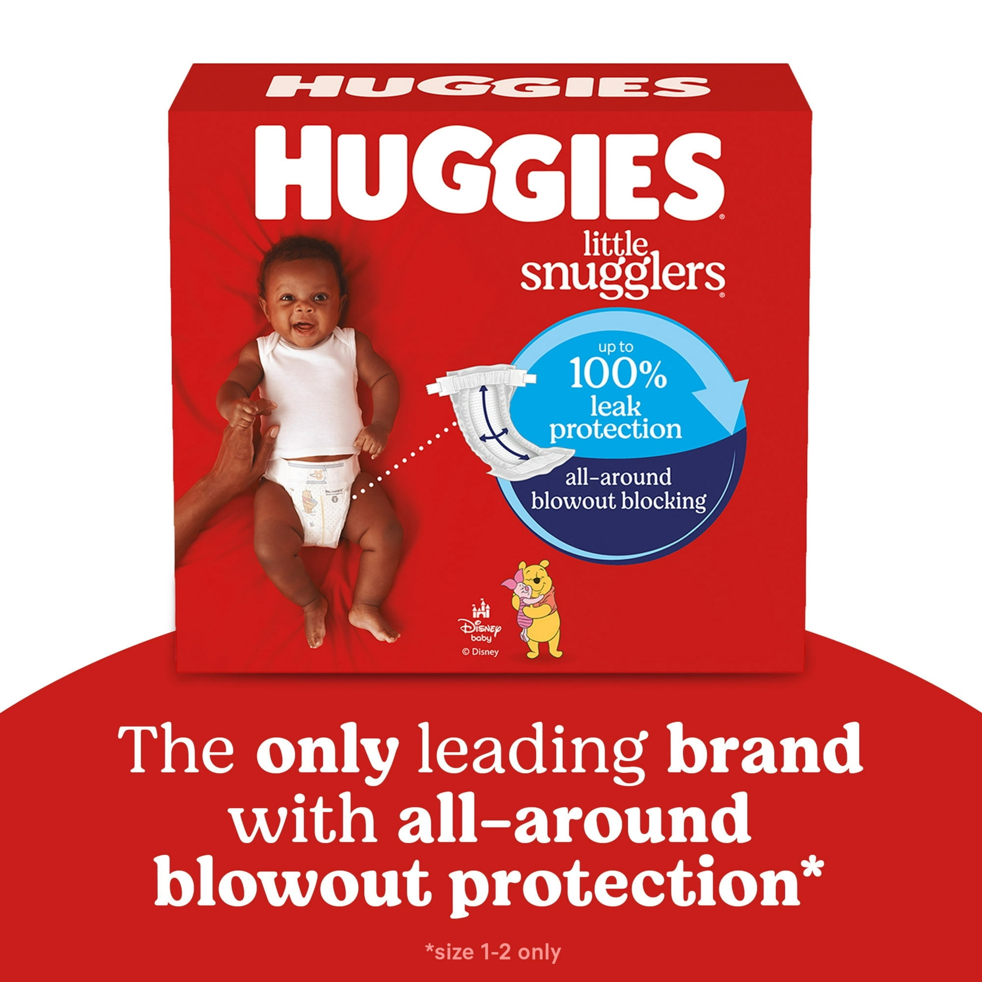 Huggies Little Snugglers Baby Diapers, Size Newborn  62 Count