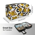 thumbnail image 4 of Goofa Snake And Rose Printed Toiletry Bag with Handle,Large Capacity Travel Makeup Cosmetic Bag for Women, Carry on Airport Airline Compliant Bag, 4 of 9