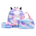 thumbnail image 1 of Tie Dye Ink Backpack Student School Bookbag Insulated Lunch Box for Teens Kids, 1 of 7