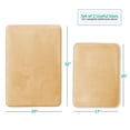 thumbnail image 3 of Set of 2 Small Clara Clark Bath Mat Bathroom Rug - Absorbent Memory Foam Bath Rugs - Non-Slip, Thick, Cozy Velvet Feel Microfiber Bathrug, Plush Shower, Toilet- Floor Bathmats Carpet - Cream - 17"x24", 3 of 6