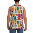 thumbnail image 4 of Pofeuu Cute Doodles Print Men's Muscle T-Shirt, Sleeveless, Muscle Tank, Classic Muscle Tee Top For Men Casual Sleeveless Muscle T-Shirt Trendy Clothes-Large, 4 of 7