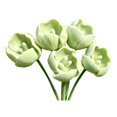 thumbnail image 3 of Tulip Shape Bird Bath Decorative Outdoor Garden Pollinator Water Station, Floral Bird Drinking Basin for Backyard Patio Balcony, 3 of 6