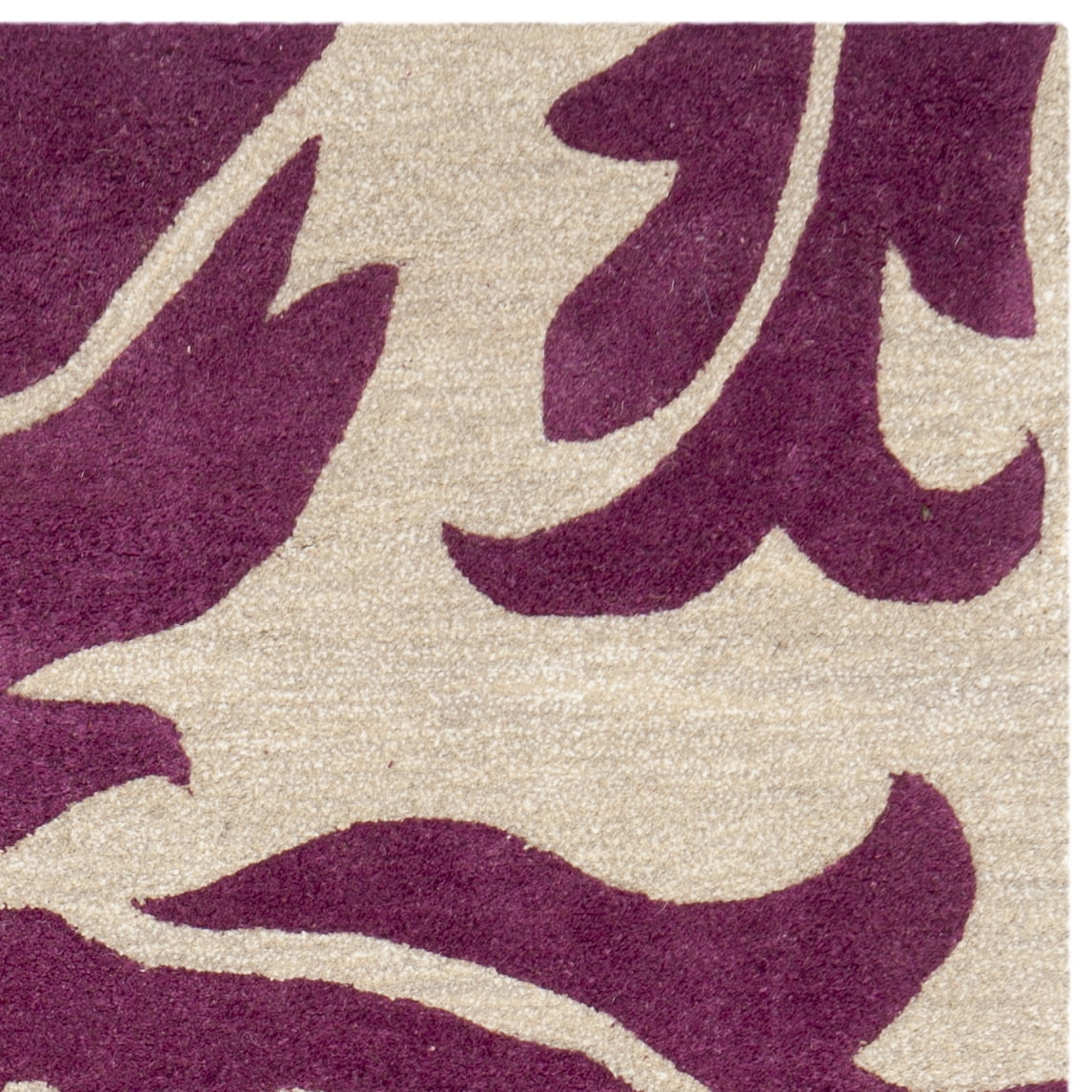 SAFAVIEH Soho Blair Floral Wool Area Rug, Purple/Beige, 7'6" x 9'6"