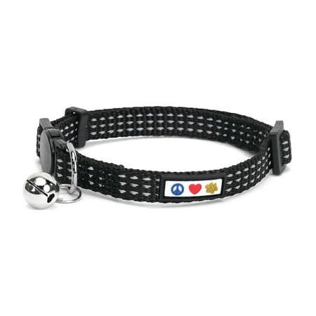 UPC: 0088057070870 | Pawtitas Reflective Cat Collar with Safety Buckle and Bell