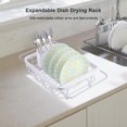 thumbnail image 2 of Expandable Dish Drying Rack with Utensil Cutlery Holder, Over Sink Dish Rack Basket Shelf, 2 of 7