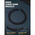 thumbnail image 6 of PROSTEEL Black Chain Bracelets for Men Stainless Steel Cuban Bracelet 6mm Wide 7.5inch Mens Jewelry Birthday Gift for Boyfriend, 6 of 8