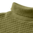thumbnail image 4 of YLSDY Men Cable Knit Sweater Casual Oversized Turtleneck Long Sleeve Pullover Sweater Stylish Warm Knitwear Jumper Top Army Green XXXL, 4 of 5