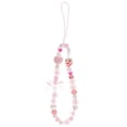 thumbnail image 1 of Phone Chain Durable Strawberry Bowknot Heart Design Phone Chain Phone Decoration, 1 of 9