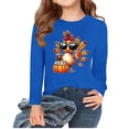 thumbnail image 3 of Avtoify Kids Thanksgiving Long Sleeve Print Shirts Crew Neck Dressy Casual Blouses Girls Long Sleeve top Round Neck top, 3 of 6