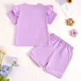 thumbnail image 6 of Toddler Girl Summer Short Clothes Sets Outfits Tee Shirts Shorts Playwear Girls Summer Set 0-3 Years,6-12 Months, 6 of 9